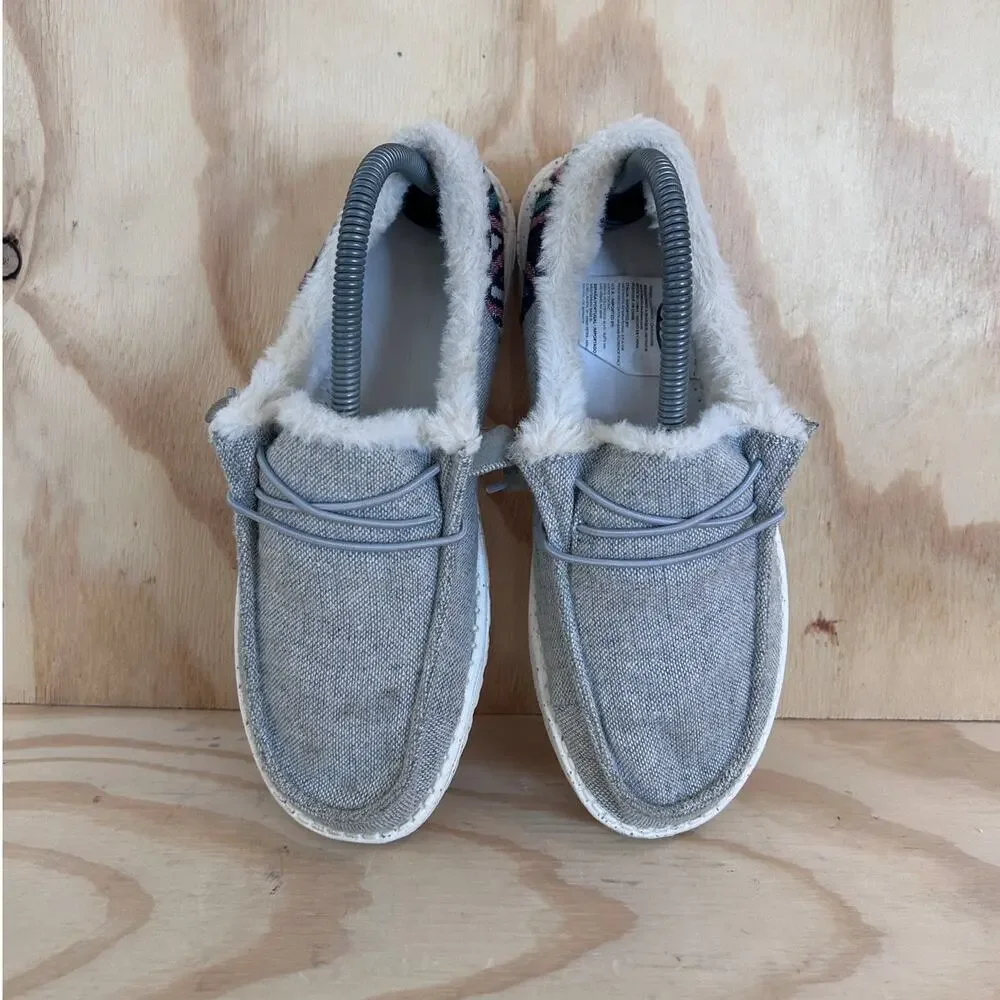 Hey Dude - Wendy Funk Wool - Moccasin - Gray - Women's - W7 - 40469-030